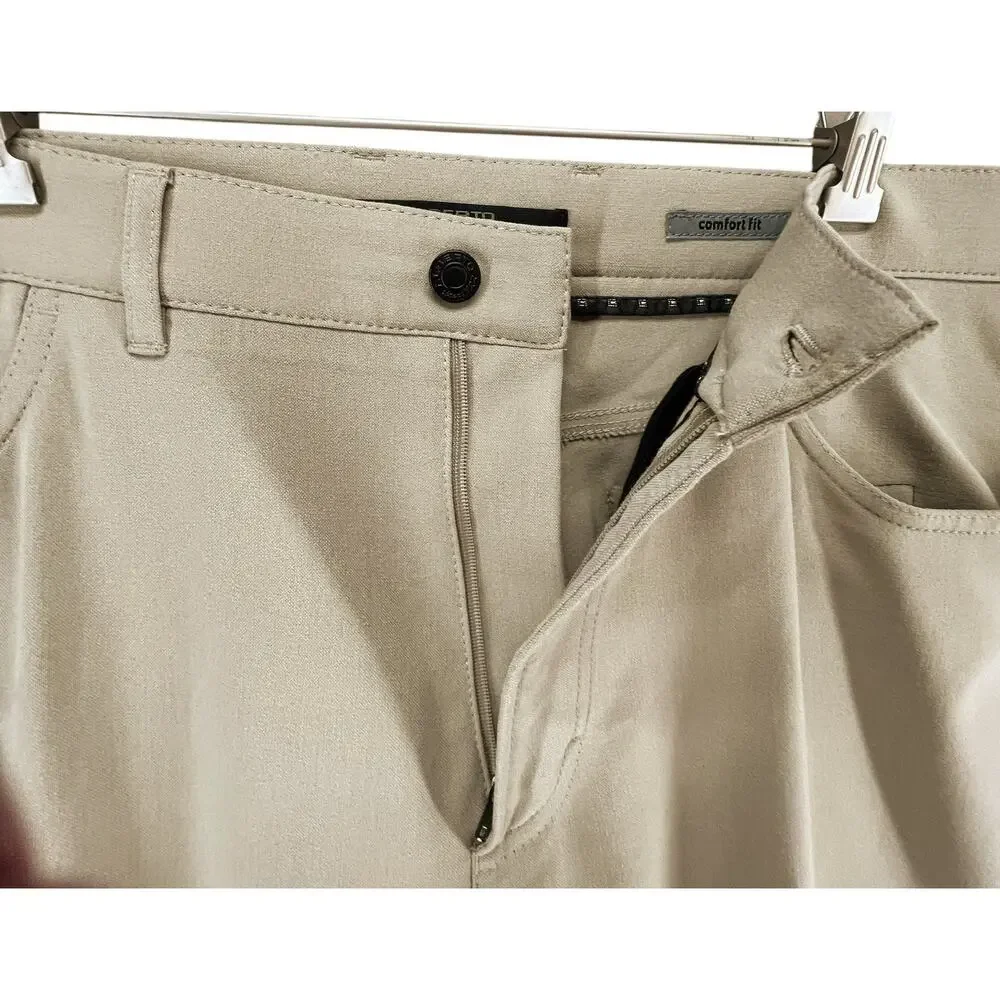 Alberto Ceramica‎ Tom Pants Mens Size 38X28 Beige Tan Straight Leg Comfort Fit